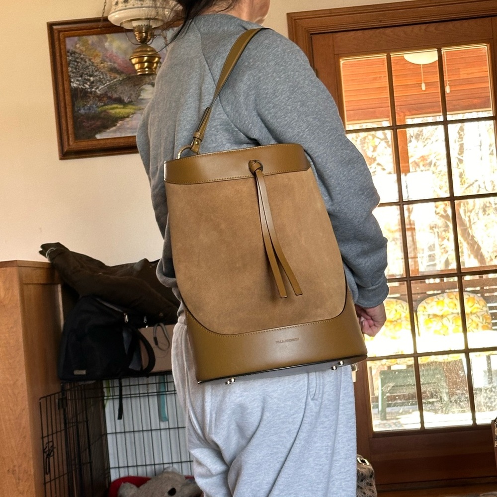 ULLA Johnson Elegant Tapenade Suede Bucket Bag 💼 Adorable Bag - Picture 14 of 16